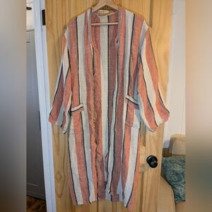 Oddbird Striped Turkish Cotten/Linen Robe
